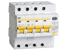 Дифференциальный автоматический выключатель АД14 4 полюса, 25А, Тип AC, х-ка C, 30мА | код. MAD10-4-025-C-030 | IEK 